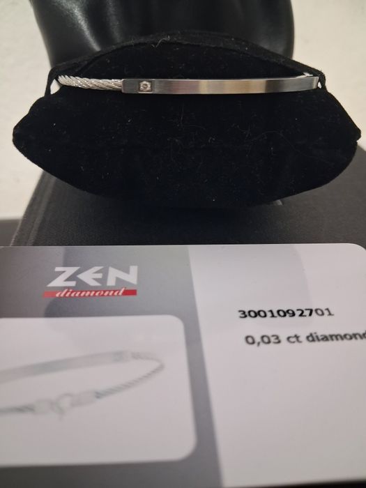 Brătară Zen Diamond, cu Diamant Natural 0,03 ct-Noua  Certificata