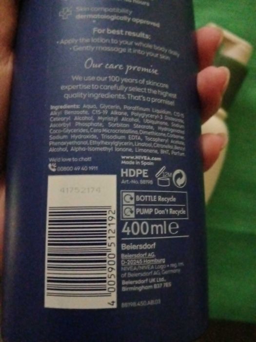 Crema/ Lotiune de corp Nivea 400ml & Aveeno 300ml UK
