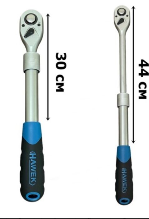 Телескопична реверсивна тресчотка 1/2 72 зъба