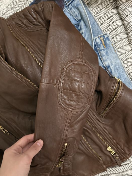 Кожанная куртка Massimo Dutti