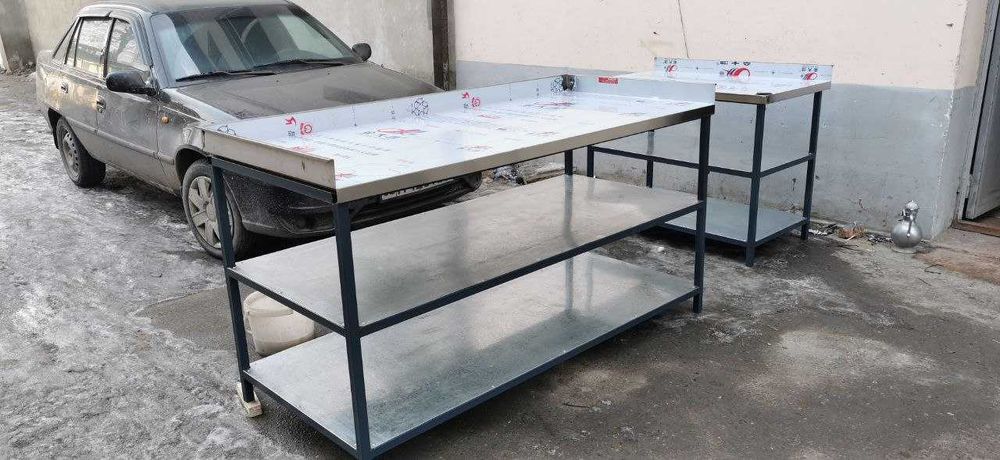 Стол производственный из нержавейки Zanglamaydigan po'latdan stol nerj