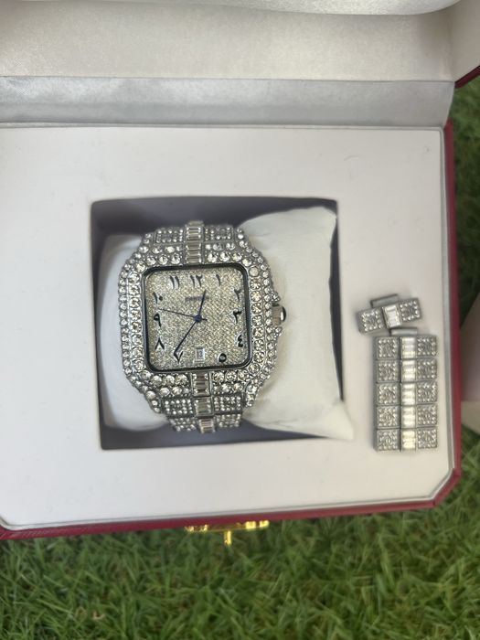 Ceas Cartier full box Moissanite VVS cadou calitate premium
