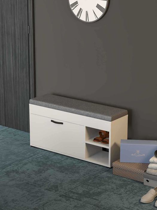 Шкаф за обувки с пейка / Шкаф пейка за обувки с възглавница