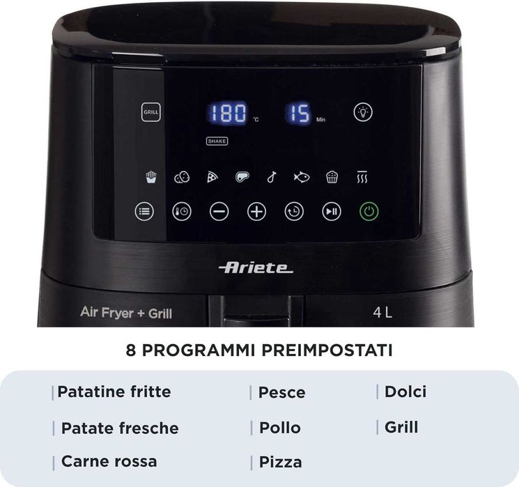 Ariete 4633 Air Fryer L – Фритюрник с горещ въздух 4 л, 1400 W, 9 програми