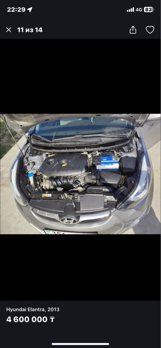 Хундай элантра 2012 жылғы 2.0 л