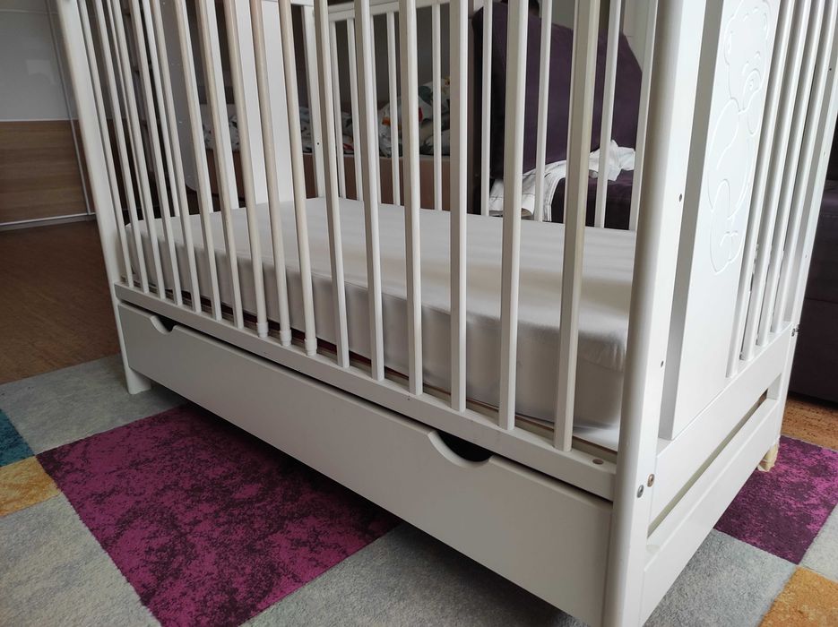 Дървена кошара с матрак 120/60