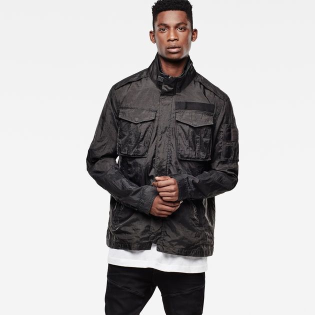 Мъжко оригинално яке G-star Raw Rovic S ново тънко джи стар черно