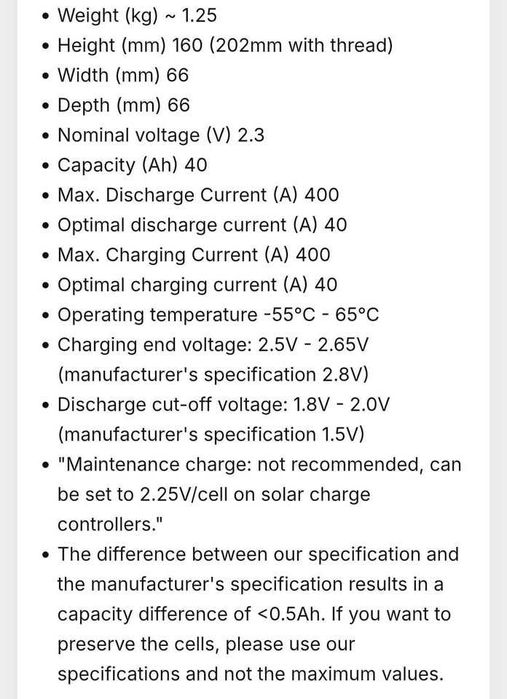 Литиев титанат оксид 40 /Ач.