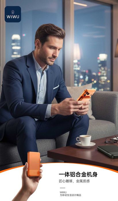 WiWU P089 Ультра Тонкий 10000mAh CCC Magnetic 20W Power Bank iPhone 17