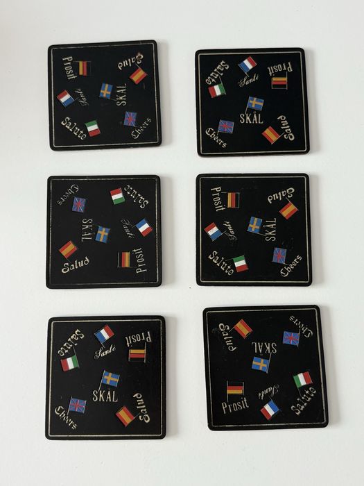 Set suport pahar piele