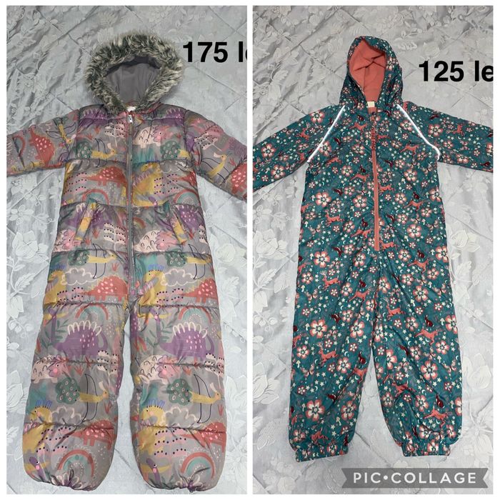 1 X Costum ski iarna, 1 X Costum toamna fete 5-6 ani marime 116 cm