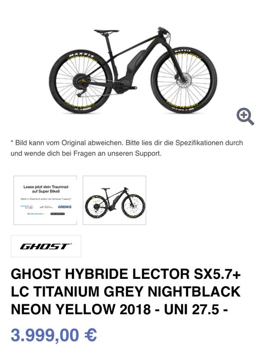 E-bike Ghost Lector MTB Carbon 29"