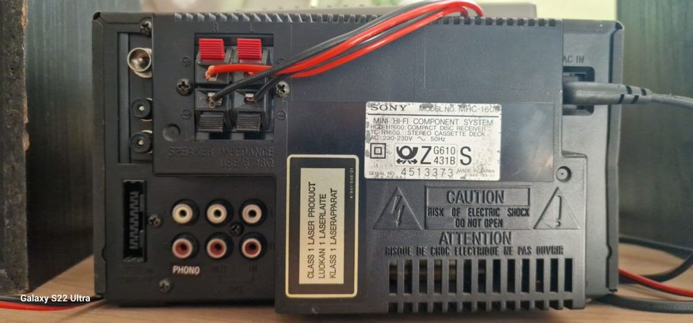 Micro sistem SONY mhc-1600 cu boxe și telecomanda