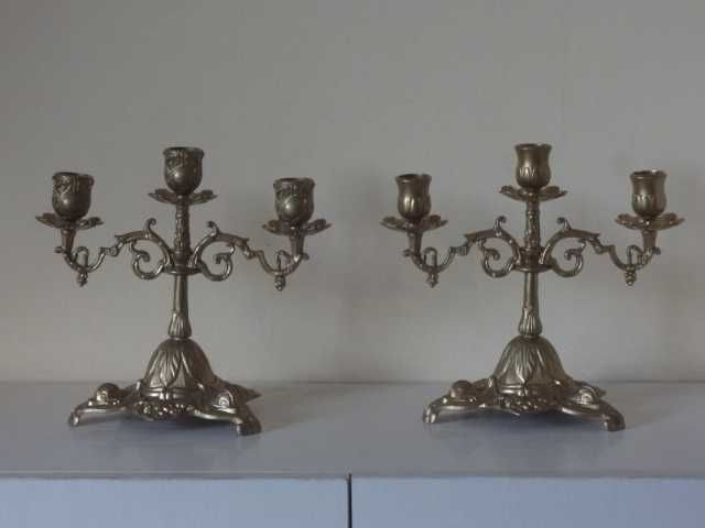 Комплект от 2 бр. бронзови свещника