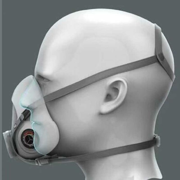 Предпазна респираторна маска 6200 с филтри и очила | Работна полумаска