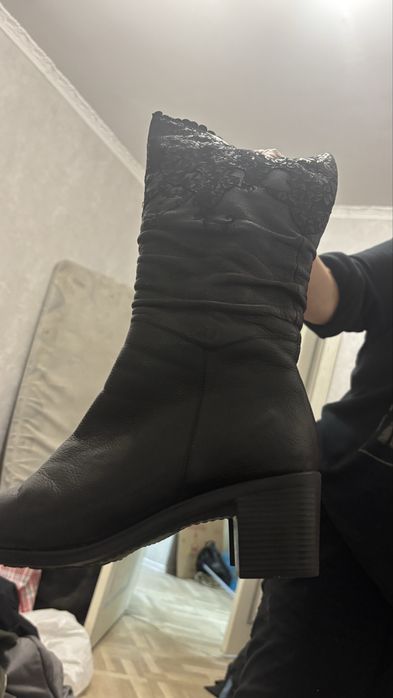 Женские сапоги кожа мех натуралка