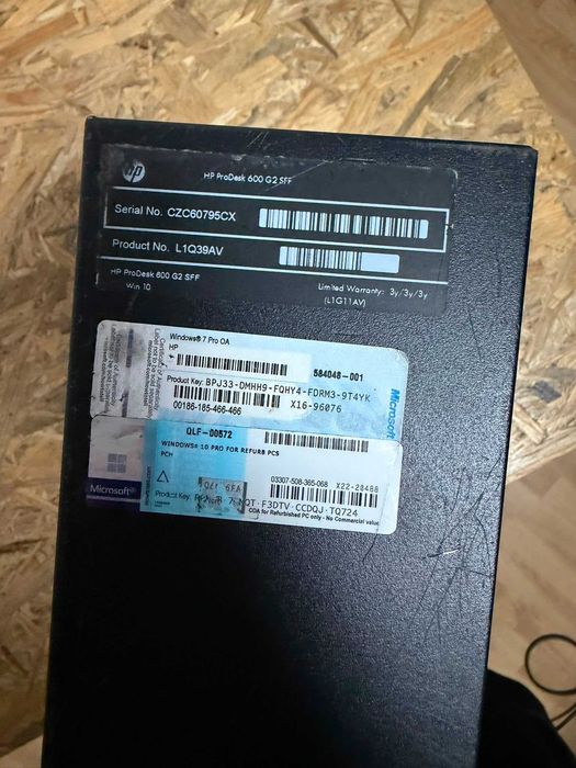 Calculator PC HP ProDesk 600 G2 SFF, i7-6700, 16GB RAM, SSD, Windows 10 Pro licențiat