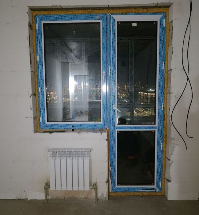 пластик окна,дверь новая!