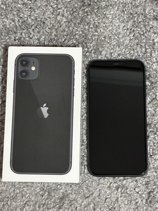 Apple iPhone 11 64GB Black Original – Neverlock, Face ID OK, Complet la Cutie + Husă Cadou