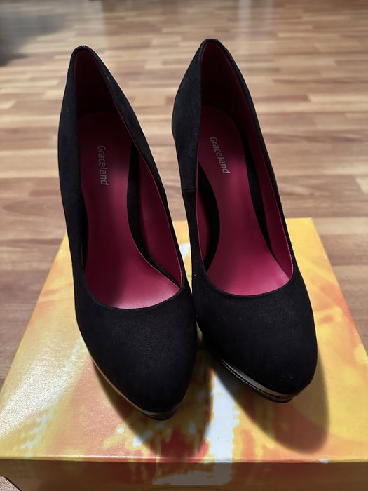 Pantofi cu toc, negru, 38, ca noi