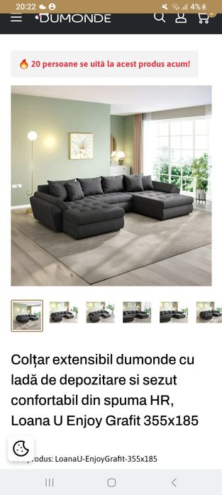 Coltar living in forma de U