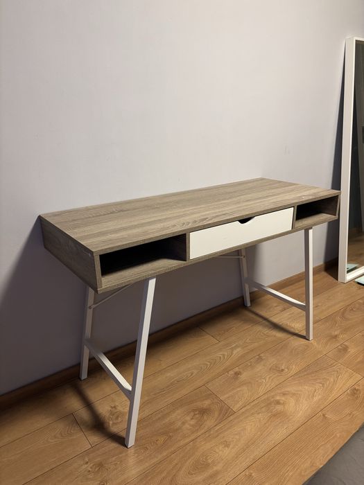 Бюро JYSK ABBETVED 48x120 цвят светъл дъб/бяло