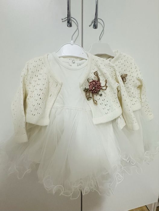 Белая детское платье
