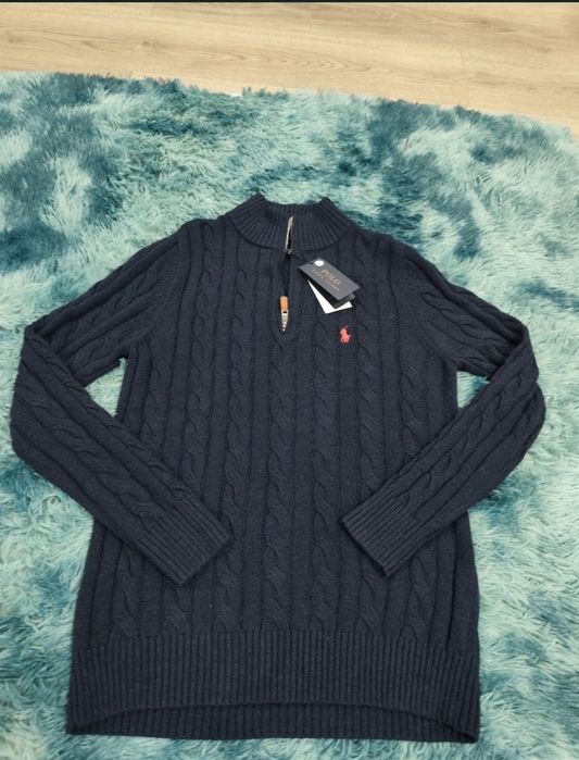 Pulover Ralph lauren albastru inchis marimea L nou cu eticheta