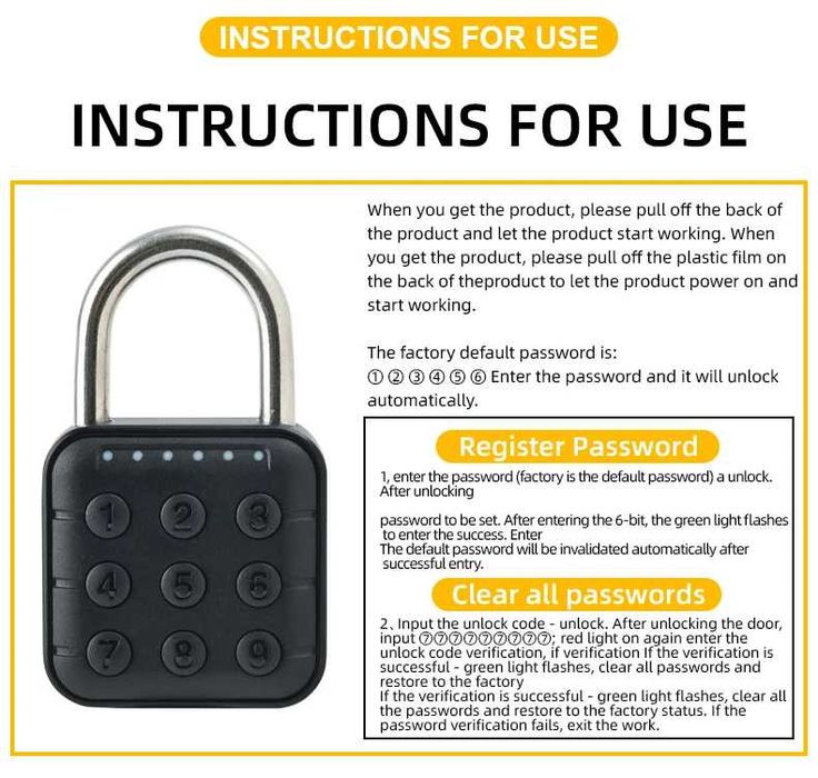 Катинар с Парола и Bluetooth IP67 Водоустойчив Неръждаема стомана