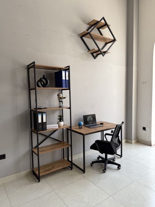 Офисный Стеллаж полки лофт хайтек стол polka stol stul