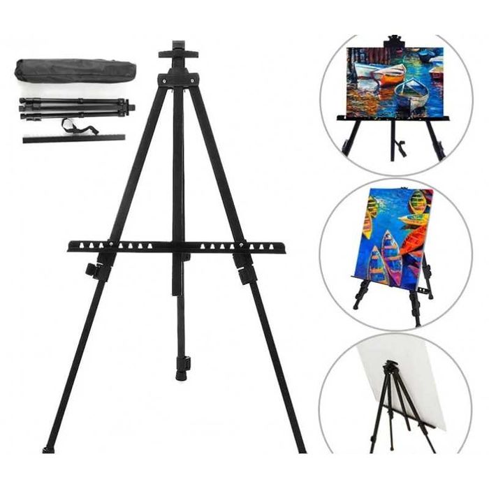 Метален, преносим статив за рисуване – тип триножник 165 см.