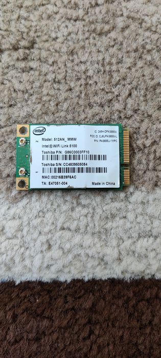 Placa Retea Wireless lntel WiFi Link 5100 PCIe Mini 512AN_MMW