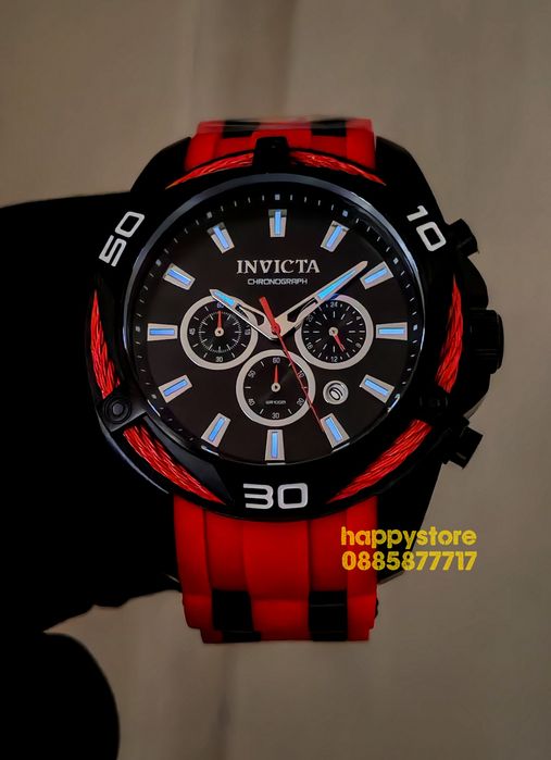 INVICTA Vanguard Red/black 50 mm, Инвикта нов мъжки часовник