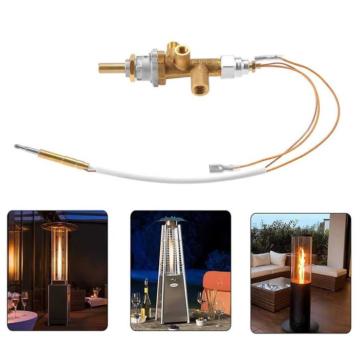 Supapă control încălzitor terasă gaz & termocuplu set conexiune pilot sobă propan control