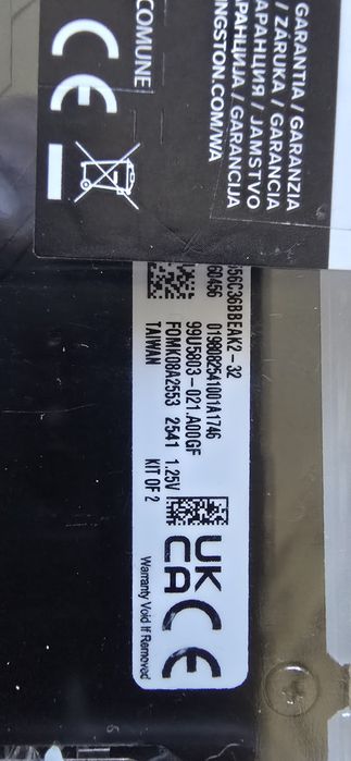 Ram Memorie Kingston FURY Beast RGB Kit 32GB DDR5 5600 Cl36 Garantie