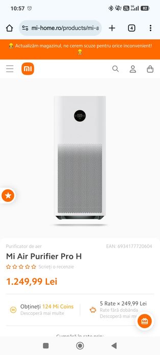 Mi Air Purifier Pro H cu filtru nou