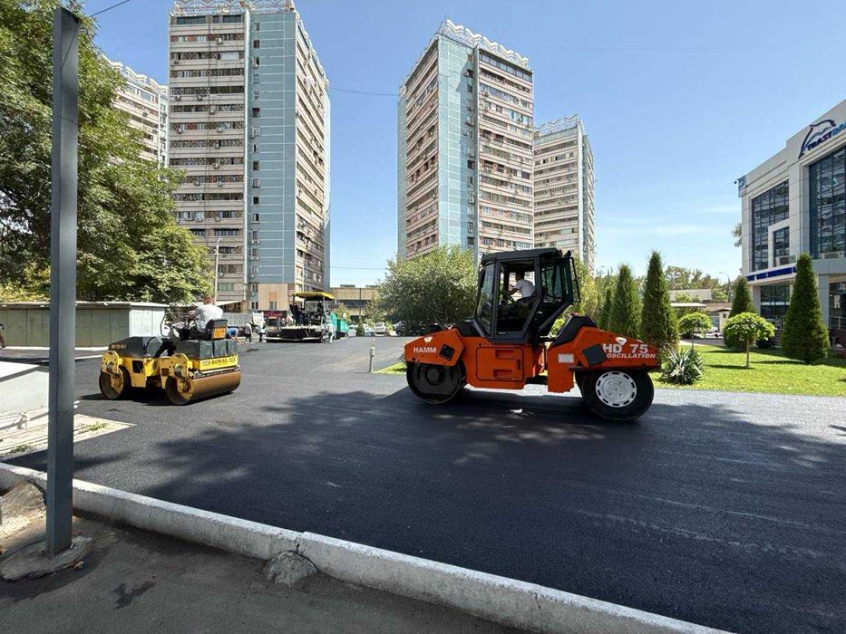 Asfalt yotqizish va bordyur o‘rnatish xizmati