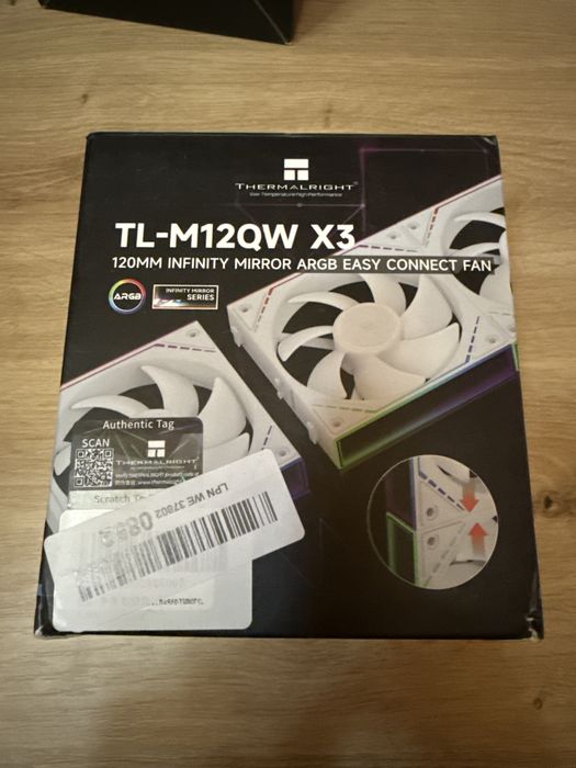 Set 3 Ventilatoare Cooler Thermalright TL-M12Q 120mm ARGB PWM Infinity Mirror Reverse PC Desktop Calculator Gaming Open Box Pachet - modele diferite