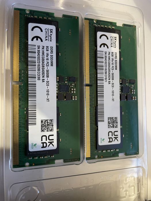 Kit 16GB (2x8GB) DDR5 5600MHz SK Hynix Laptop