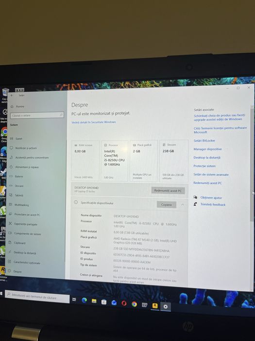 Laptop hp 8 gb ram i5 gen8