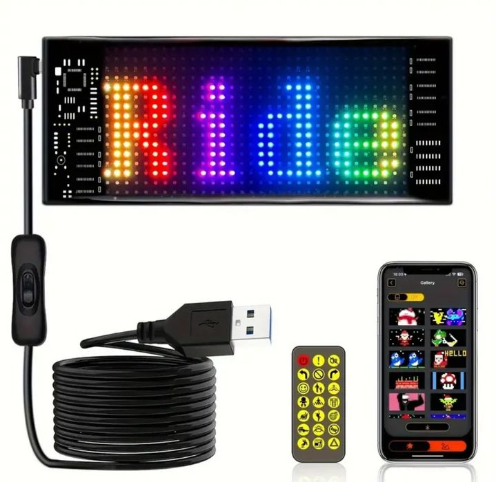 Panou afisaj LED matrix flexibil 9.2 x 37.4 cm Ochi Camion devil eyes