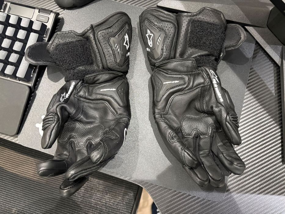 Кожени ръкавици alpinestars SP-9 black/white