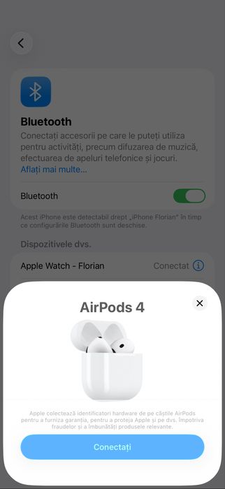 Apple Airpods 4 cu o casca, una am pierdut-o, original apple