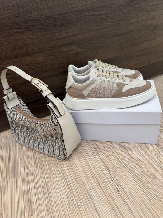 Чанта Furla от кожа и плат