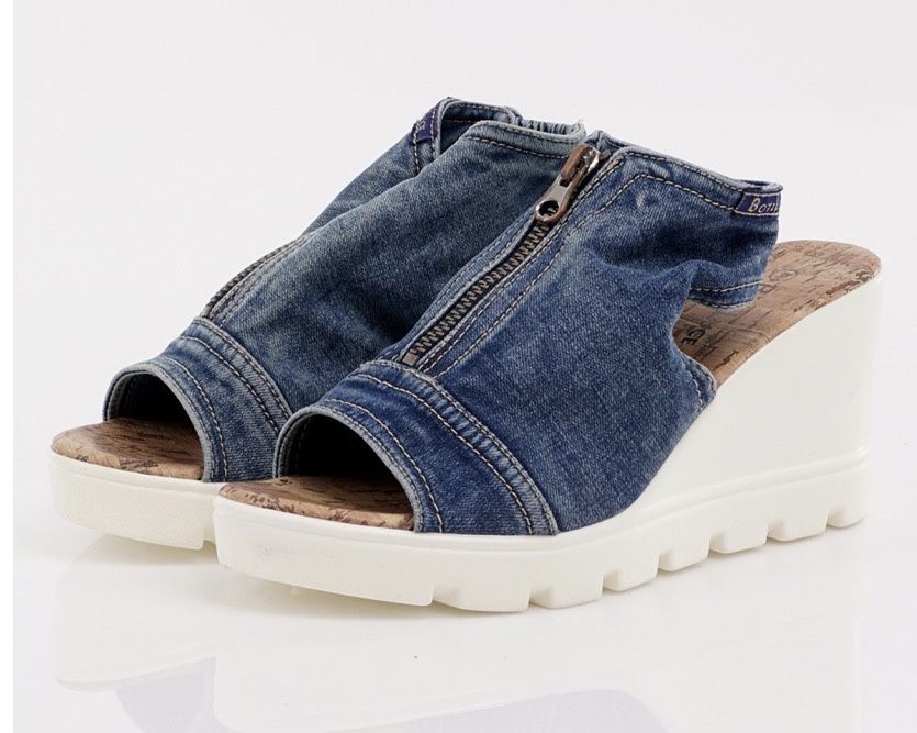 Дамски дънкови сандали