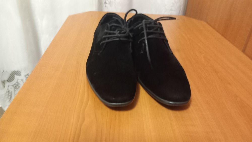 Pantofi casual negrii din  velours