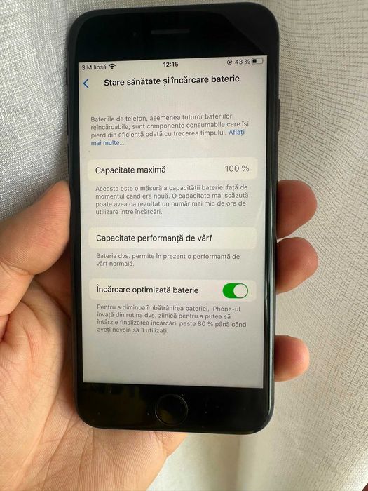 Iphone 8 64 GB Negru Baterie 100% Impecabil