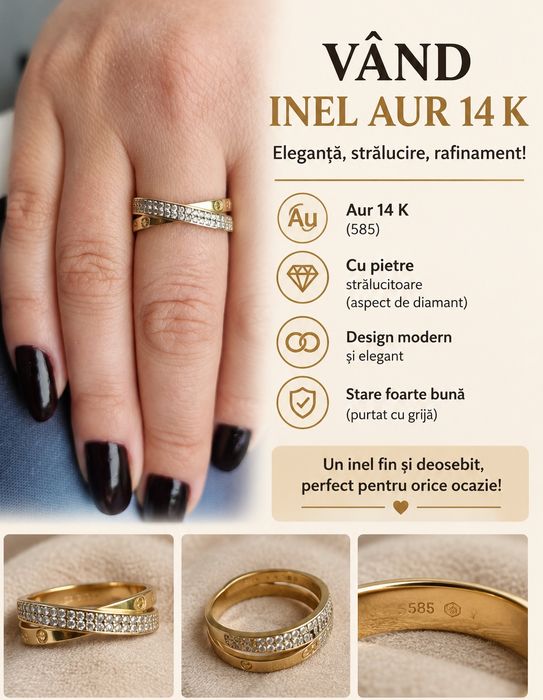 Vand inel aur 14k