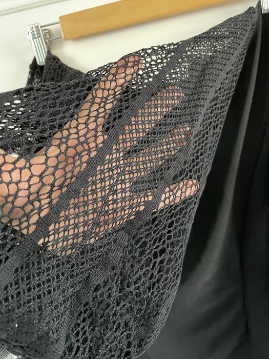 Готик блуза с дантелена качулка, размер S