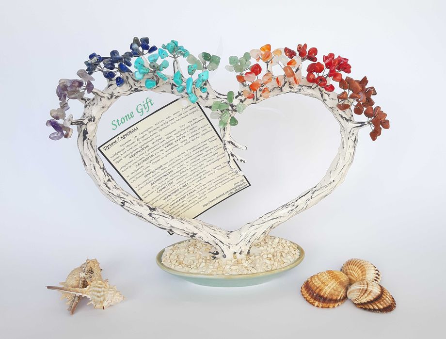 Дръвче Полускъпоценни Камъни, Подарък Момиче, Подарък Любов, Годишнина